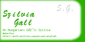 szilvia gall business card